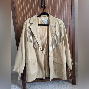 Vintage Leather Fringe Coat